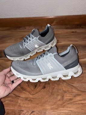 On Cloud Cloudswift 3 Men’s Mesh Low Top Running Sneakers Alloy Glacier- size 10